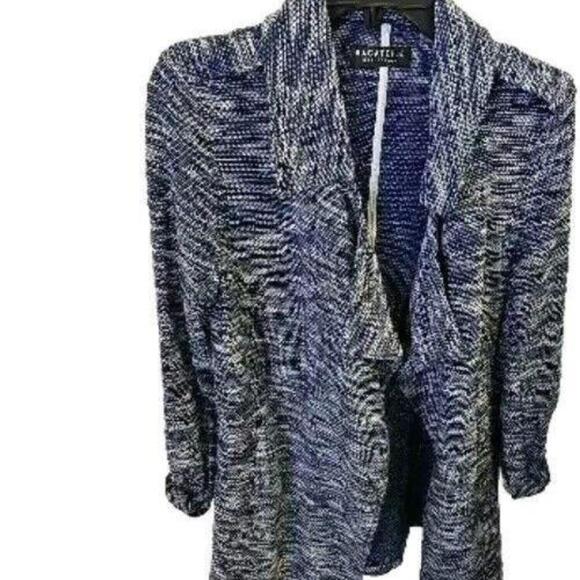 BAGATELLE Tweed Open-front Jacket In Blue size M (MR-181) - Picture 4 of 8